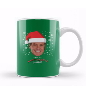 David Hasselhoff Have A Hofftastic Christmas Kupa Bardak Porselen