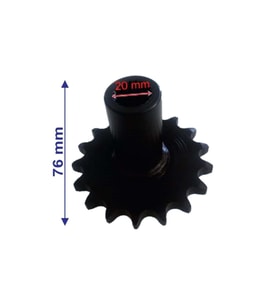 ATV KANUNİ ÖN DİŞLİ 530-17T İÇ 20XUZUNLUK 75,5XTM ÖM