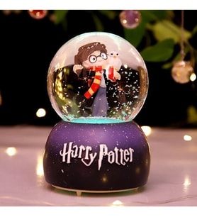 Harry Potter İçi Dönmeli Üflemeli Işıklı Müzikli Kar Küresi Büyük Boy