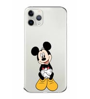 Apple iPhone 11 Pro Uyumlu Kamera Korumalı Tıpalı Kapak Mickey Mouse TasarımlıŞeffaf Kılıf