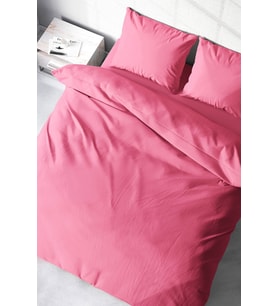 Pembe Lux Pamuk Ranforce Çift Kişilik Nevresim Takımı