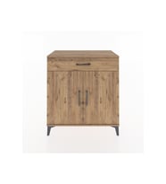 Hyperion Şifonyer 3 Raflı Tek Çekmeceli 2 Kapaklı 88x44x96 Çam-Çam