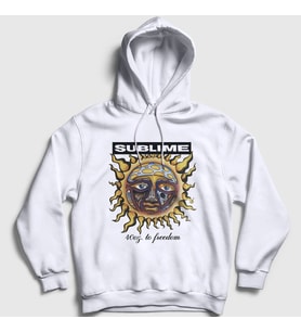 Presmono Unisex Beyaz 40oz To Freedom Sublime Kapüşonlu Sweatshirt 541280tt