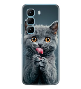 Infinix Hot 50 Pro 4G - Hot 50 4G Kılıf Boutique Baskılı Resimli Komik Kedi Pcode -008