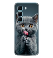 Infinix Hot 50 Pro 4G - Hot 50 4G Kılıf Boutique Baskılı Resimli Komik Kedi Pcode -008