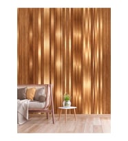 Dreamwall Çizgili Ahşap Desenli Isı Ve Ses Yalıtımlı Sağlıklı Tekstil Duvar Kağıdı (Kahverengi)