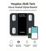 Dijital Akıllı Tartı, Yağ, Su, Kas ve Vücut Analizi Özellikli