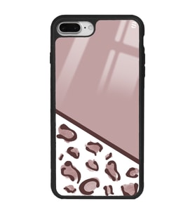 iPhone 7 Plus Kahve Leopar Tasarımlı Glossy Telefon Kılıfı
