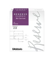 D'Addario DCT1020 Reserve Classic Bb Klarnet Kamışı No: 2.0 (Orta Seviye/Eğitim) - 10'lu Paket  Geleneksel Fransız Kesim ve Dengeli Tepki