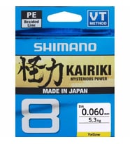 İp Misine Shimano Kairiki Yellow (Sarı) 0,19mm 150 metre 8kat