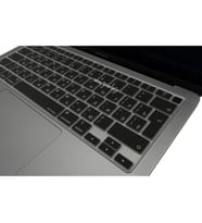 Rusça Klavye Macbook Air M1 Kılıfı A2179 A2337 ile Uyumlu Koruyucu (Siyah)