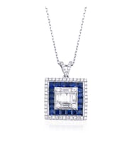 1.60 Karat Safir Pırlanta Kolye