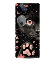 Vivo V40 5G Kılıf Boutique Baskılı Resimli Kara Kedi Pcode -085