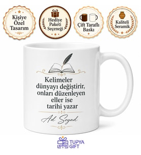 Editöre Hediye Kişiye Özel Baskılı Kupa Bardak Editör Hediyesi