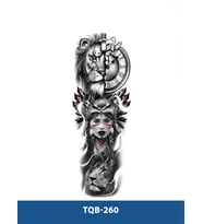 TQB-260 ASLAN VE KADIN DESEN GEÇİCİ KOL DÖVMESİ-TATTO
