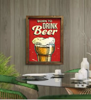 BK Gift Cafe & Bar & Restaurant Konseptli Doğal Masif Ahşap Çerçeveli Tablo-33