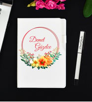 Kişiye Özel Defter ve Roller Kalem Hediye Seti