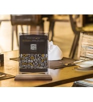 BK Gift Restoran & Cafe & Barlara Özel Ahşap Standlı Pleksi QR Kod Menü, Cafe&Bar için QR kodlu Tabela, QR kodlu Masa Dekoru - 10 ADET-11