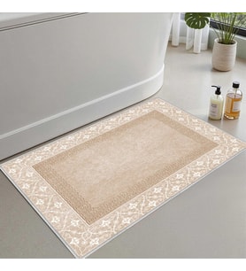 2'li Set Banyo Paspası, Yumuşak Banyo Halısı, Kaymaz Dot Tabanlı, Su Emici, Makinede Yıkanabilir - 40x60-50 x 80 cm