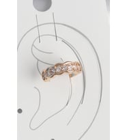 Pirinç Gold Renk Zirkon Taşlı Kadın Kıkırdak Küpe - TJ-BKP10571 TG-V 9056
