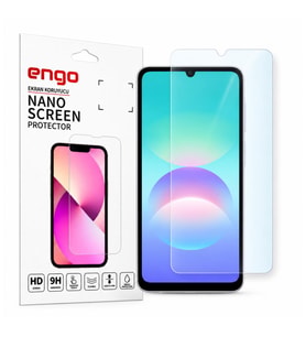 Samsung Galaxy A08 İle Uyumlu Ekran Koruyucu SM-A085F Nano Parlak 9H Kırılmaz Esnek Cam Çizilmeye Dayanıklı Şeffaf