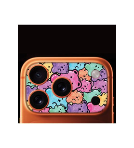 iPhone 17 Pro Tam Kaplayan Kamera Çerçeve Koruyucu Desenli Baskılı - BEARS