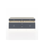 Hyperion Konsol 5 Raflı 5 Çekmeceli 4 Kapaklı 220x44x99 Aytaşı-Antrasit