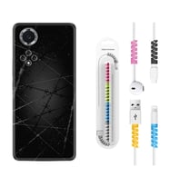 Huawei Nova Y70 Y90 Nova 9 SE  Kılıf Kablo Koruma Spiral Silikon Dikenli Tel 1779