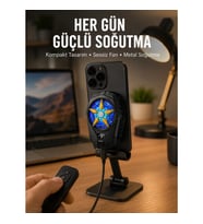 Mey İthalat® Cep Telefonu Radyatörü – Type-C, 2 Vitesli, Sessiz Soğutma Fanı Yeni Nesil