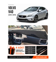 VOLVO V40 (2012-2019) Uyumlu Torpido Örtüsü Torpido Kılıfı - Siyah