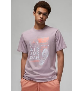 Nike Jordan Brand Graphic Tee Grafik Baskılı Erkek Tişört Mor