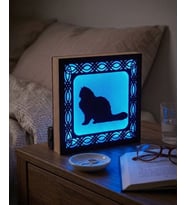 Dekoratif Kedi Silüetli LED Gece Lambası – Huzur Veren Işık