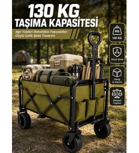 Kamp, Piknik, Plaj Ve Alışveriş İçin Çok Amaçlı Katlanabilir Wagon