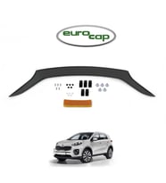 EUROCAP Kia Sportage Ön Kaput Maskesi Koruma Rüzgarlığı Deflektör 3mm Akrilik Parlak Siyah 2016-2018