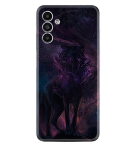 Samsung A23 A31 A32 A50 A51 A52 A53 A70 Kılıf Desenli Silikon Black Purple Wolf 1791