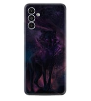 Samsung A23 A31 A32 A50 A51 A52 A53 A70 Kılıf Desenli Silikon Black Purple Wolf 1791