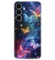 Samsung Galaxy S25 FE Kılıf Boutique Baskılı Resimli Neon Kelebekler Pcode -092