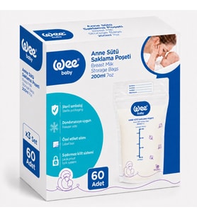 Wee Baby Anne Sütü - Süt Saklama Poşeti 60 Lı Set (Dondurucuya Uygun) (3PK*20)
