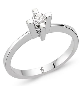 Romeo Pırlanta 0.22 Ct Tektaş Yüzük RM20039 (Çok Renkli)