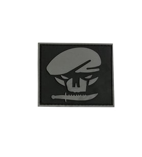 Single Sword BERE-BIÇAK Plastik Patch - Peç 6Cm X 6Cm SİYAH