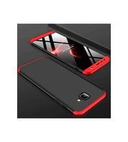 Samsung Galaxy J4 Plus Uyumlu Kılıf Zore Ays Kapak (Siyah-Kırmızı)