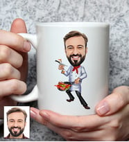 Kişiye Özel Aşçı Tasarımlı Karikatürlü Kupa Bardak