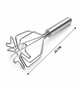 Patates Ezici - Kalp Şekilli - Paslanmaz Çelik - 26 cm Uzunluk