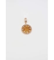 Gold Renk Sarı Taban Saat Desenli Charm