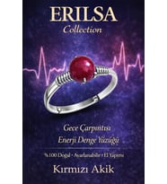 Sertifikalı Gece Çarpıntısı Enerji Yüzüğü – Kırmızı Akik Ayarlanabilir İnce Kasa Koç Aslan Boğa (Çok Renkli)