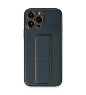 Apple İphone 13 Pro Kılıf Coco Deri Standlı Kapak - Mavi