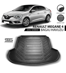 Renault Megane 4 Sedan 2016 Ve Sonrası Uyumlu Bagaj Havuzu