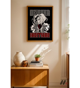 Naruto Deidara Akatsuki Poster, Ahşap Çerçeveli Duvar Tablosu - Anime Severlere Özel