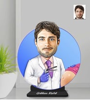 Kişiye Özel Tıp Bayramı Kadın Doğum  Doktor Erkek Ahşap Biblo-3