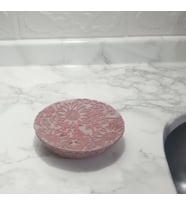 SABUNLUK PEMBE ÖRGÜ MODEL POLİRESİN 13x13x2cm